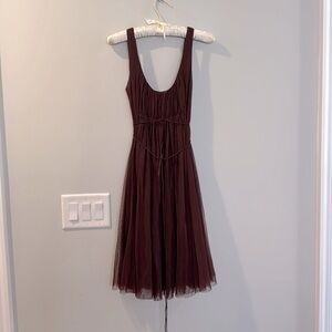 Moulinette Soeurs Vetements Brown Tulle Dress